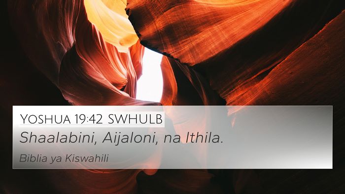 Yoshua 19:42 SWHULB Bible Verse Image