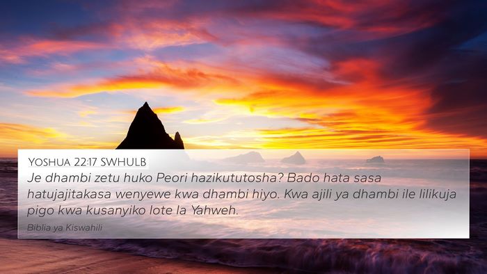 Yoshua 22:17 SWHULB Bible Verse Image