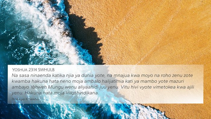 Yoshua 23:14 SWHULB Bible Verse Image