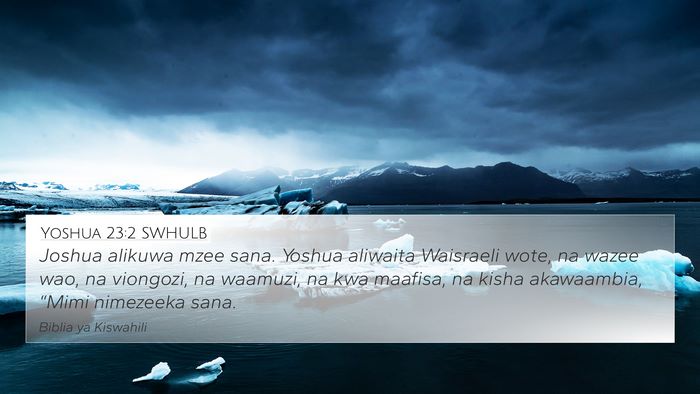 Yoshua 23:2 SWHULB Bible Verse Image