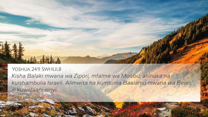 Yoshua 24:9 SWHULB Bible Verse Image