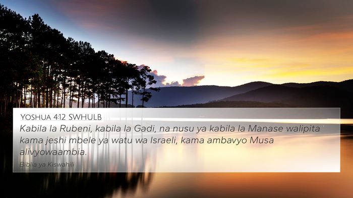Yoshua 4:12 SWHULB Bible Verse Image