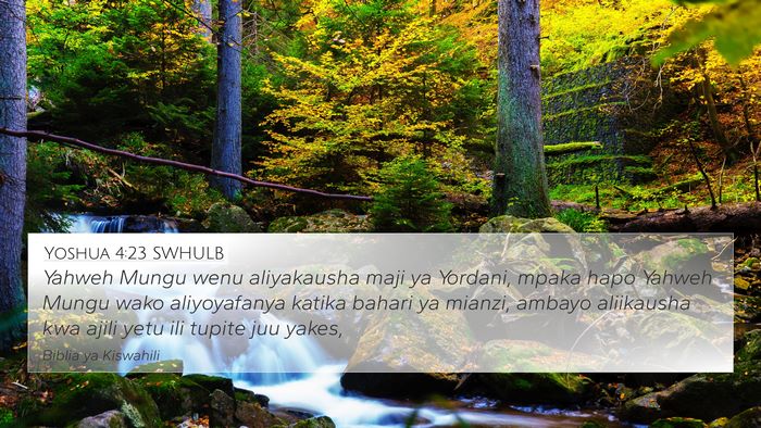 Yoshua 4:23 SWHULB Bible Verse Image
