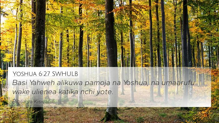 Yoshua 6:27 SWHULB Bible Verse Image