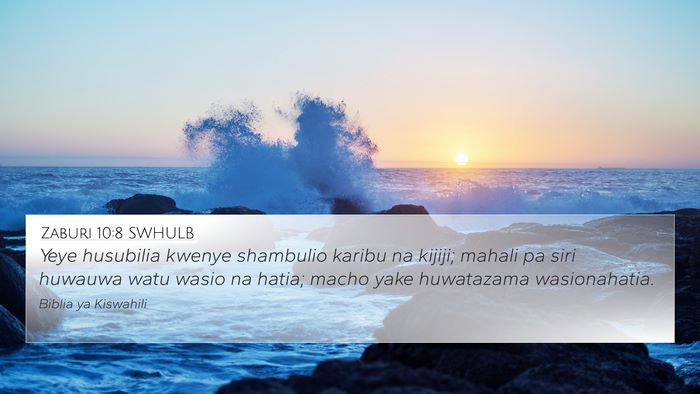 Zaburi 10:8 SWHULB Bible Verse Image