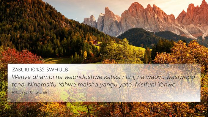 Zaburi 104:35 SWHULB Bible Verse Image