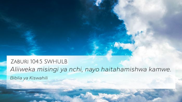Zaburi 104:5 SWHULB Bible Verse Image