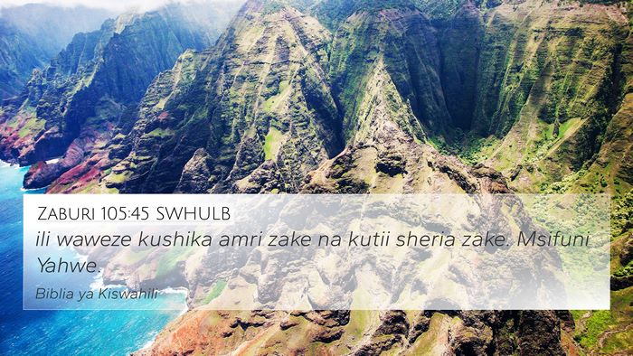 Zaburi 105:45 SWHULB Bible Verse Image
