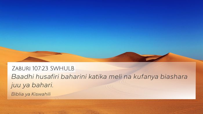 Zaburi 107:23 SWHULB Bible Verse Image