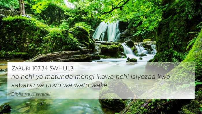 Zaburi 107:34 SWHULB Bible Verse Image