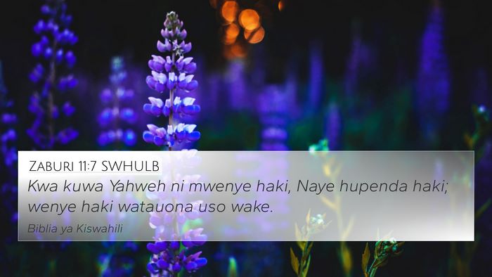 Zaburi 11:7 SWHULB Bible Verse Image