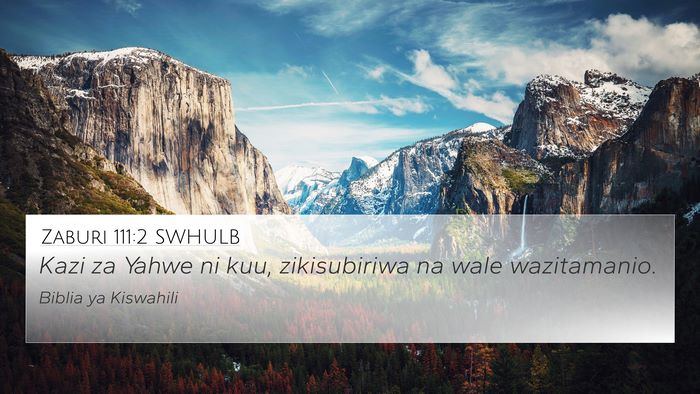 Zaburi 111:2 SWHULB Bible Verse Image