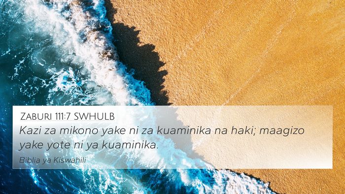 Zaburi 111:7 SWHULB Bible Verse Image