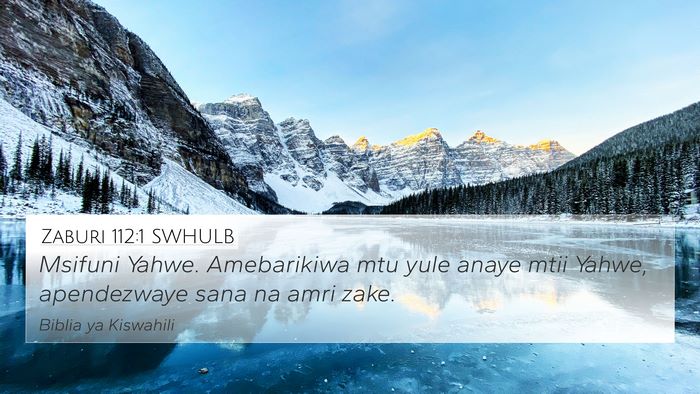 Zaburi 112:1 SWHULB Bible Verse Image