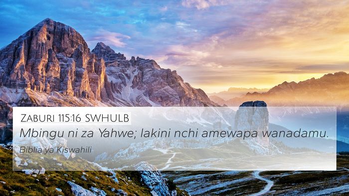 Zaburi 115:16 SWHULB Bible Verse Image