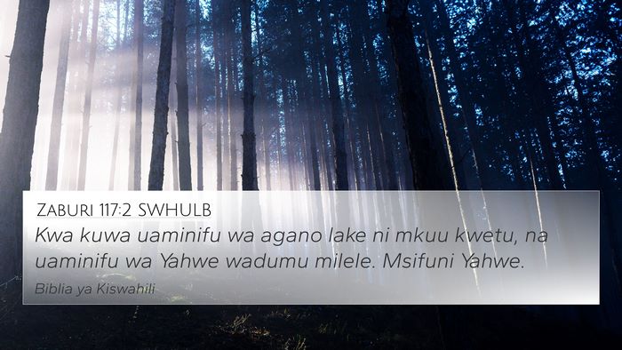 Zaburi 117:2 SWHULB Bible Verse Image