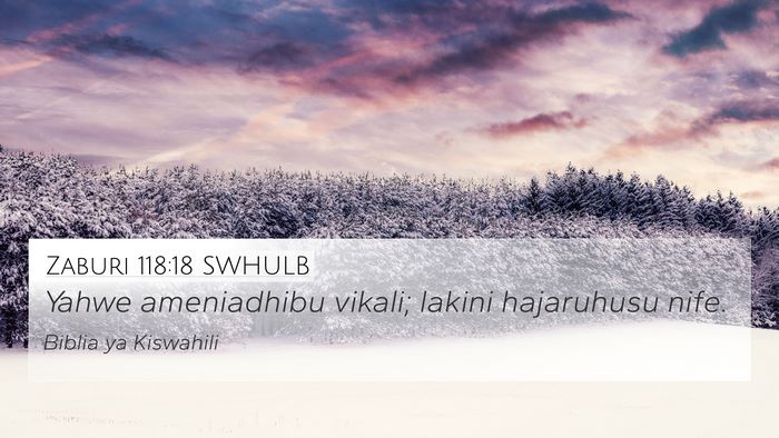 Zaburi 118:18 SWHULB Bible Verse Image