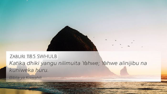 Zaburi 118:5 SWHULB Bible Verse Image