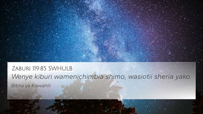 Zaburi 119:85 SWHULB Bible Verse Image
