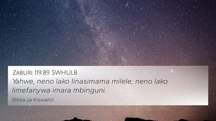 Zaburi 119:89 SWHULB Bible Verse Image