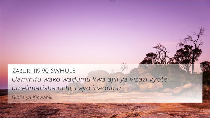 Zaburi 119:90 SWHULB Bible Verse Image