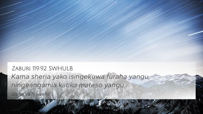 Zaburi 119:92 SWHULB Bible Verse Image