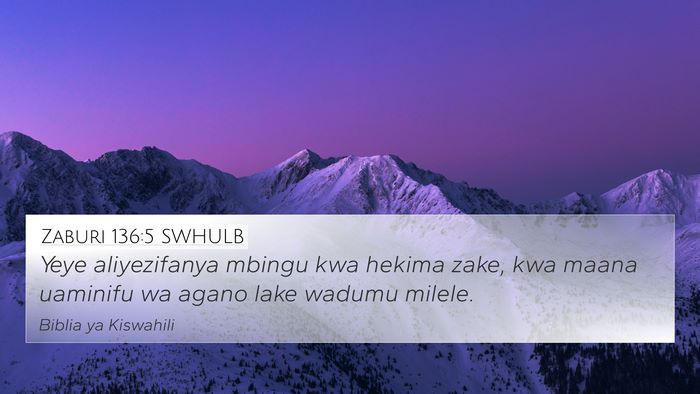 Zaburi 136:5 SWHULB Bible Verse Image