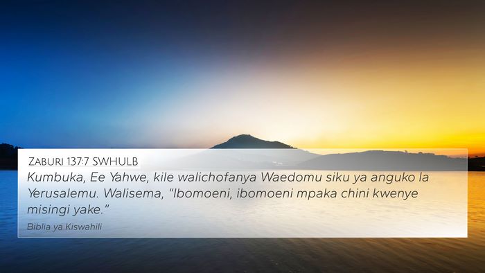 Zaburi 137:7 SWHULB Bible Verse Image