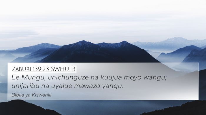 Zaburi 139:23 SWHULB Bible Verse Image