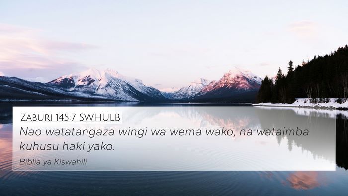 Zaburi 145:7 SWHULB Bible Verse Image