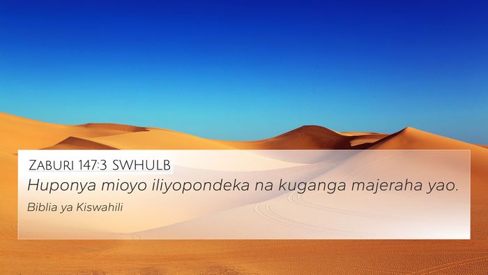 Zaburi 147:3 SWHULB Bible Verse Image