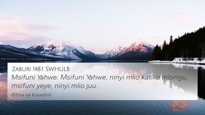 Zaburi 148:1 SWHULB 4K Wallpaper - Msifuni Yahwe. Msifuni Yahwe, ninyi mlio katika - 4K Wallpaper Bible Verse