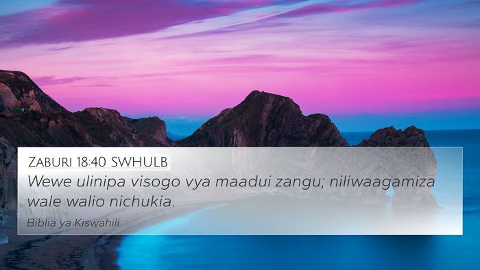 Zaburi 18:40 SWHULB Bible Verse Image