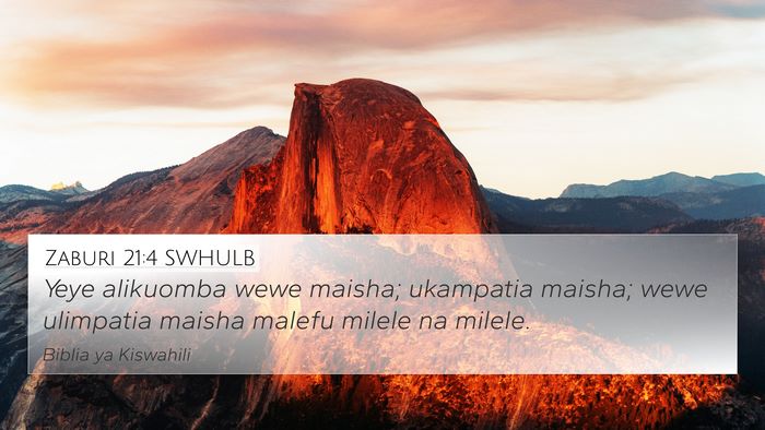 Zaburi 21:4 SWHULB Bible Verse Image