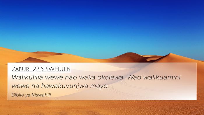 Zaburi 22:5 SWHULB Bible Verse Image