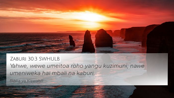 Zaburi 30:3 SWHULB Bible Verse Image