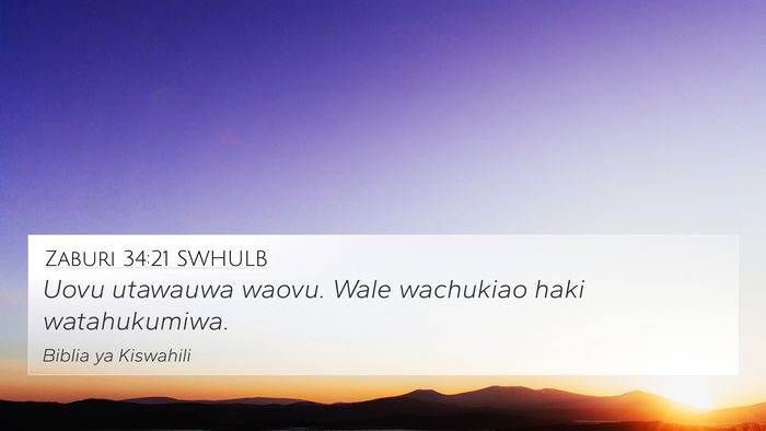 Zaburi 34:21 SWHULB Bible Verse Image