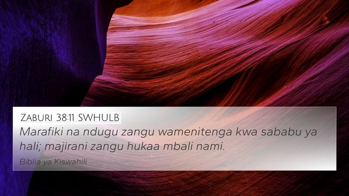 Zaburi 38:11 SWHULB Bible Verse Image