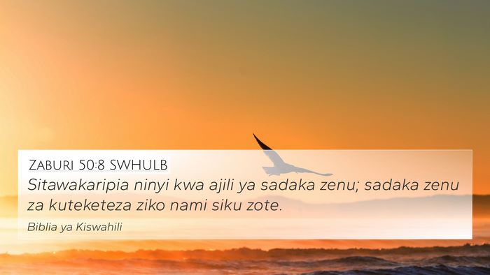 Zaburi 50:8 SWHULB Bible Verse Image