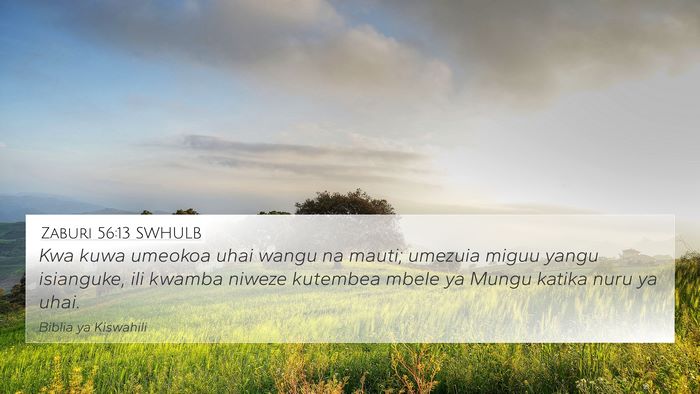 Zaburi 56:13 SWHULB Bible Verse Image