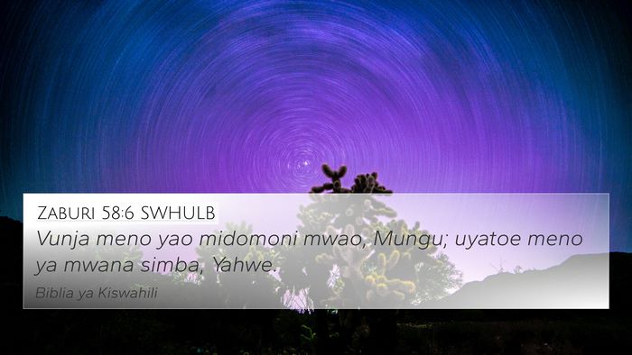 Zaburi 58:6 SWHULB Bible Verse Image