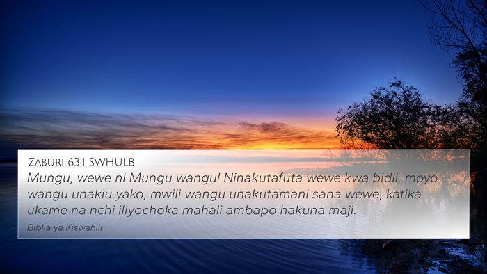 Zaburi 63:1 SWHULB Bible Verse Image