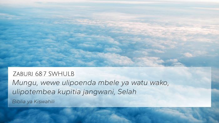 Zaburi 68:7 SWHULB Bible Verse Image
