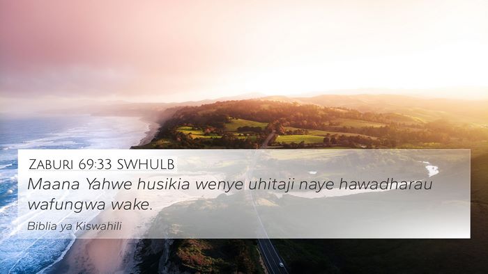 Zaburi 69:33 SWHULB Bible Verse Image
