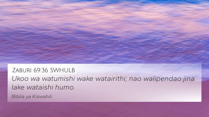 Zaburi 69:36 SWHULB Bible Verse Image