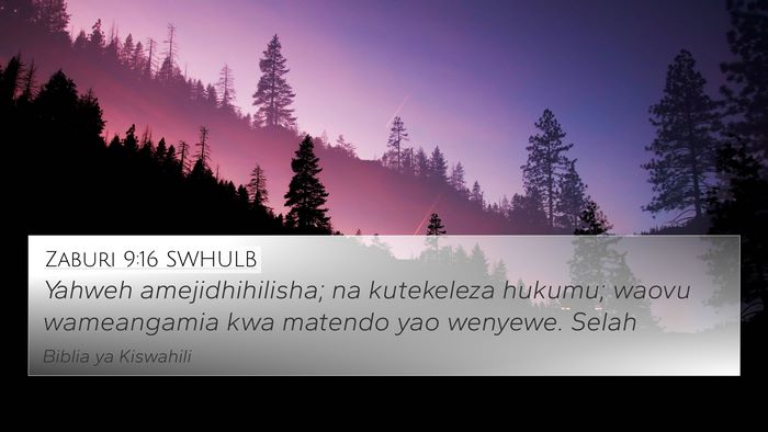 Zaburi 9:16 SWHULB Bible Verse Image