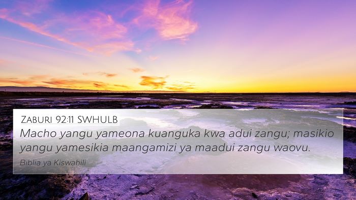 Zaburi 92:11 SWHULB Bible Verse Image