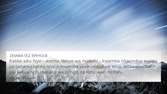 Zekaria 13:2 SWHULB Bible Verse Image