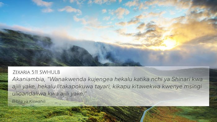 Zekaria 5:11 SWHULB Bible Verse Image