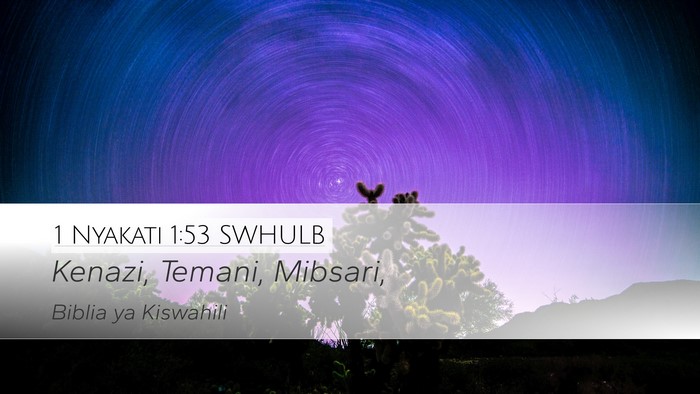 1 Nyakati 1:53 SWHULB Bible Verse Image